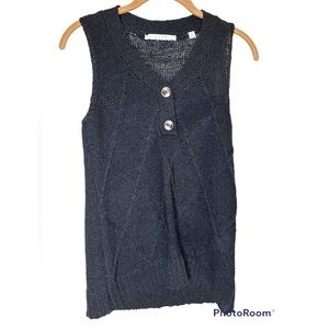 Cyrus Knit top sleeveless sweater tank black size S